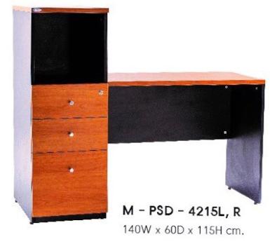 โต๊ะทำงานพร้อมตู้เก็บเอกสาร รุ่น M-PSD-4215