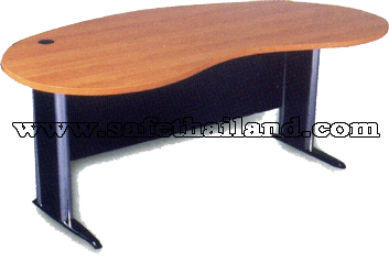 โต๊ะทำงานขาเหล็ก รุ่น M-NUT-80180 ( โต๊ะทำงานรูปทรงถั่ว )