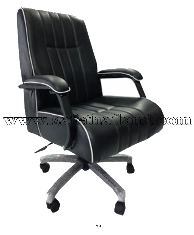 เก้าอี้สำนักงาน รุ่น PCH-112 A บุหนัง ขาเหล็ก ปรับระดับด้วยระบบ Hydraulic